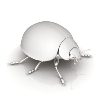 Metall beetle on a white background