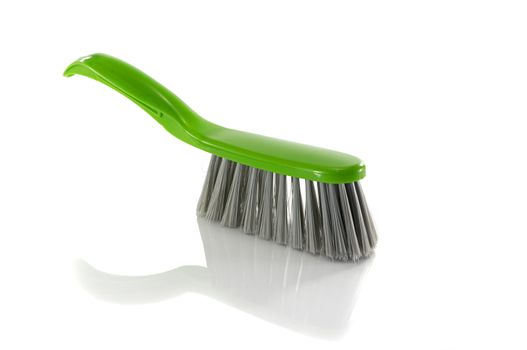 green brush isolated on white