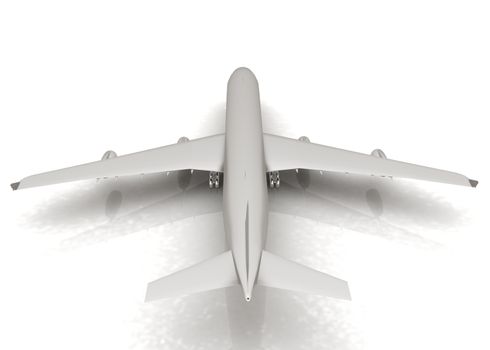 Airplane on a white background