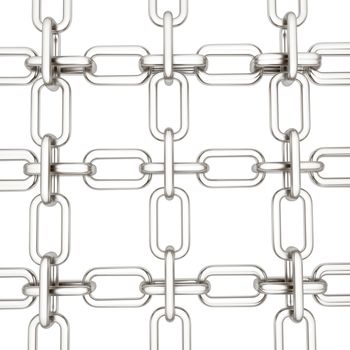 Metall chains isolated on white background