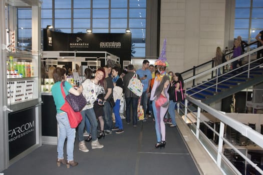 Body art at 23th iinternational fair and congress of cosmetics, solarium, equipment, wellness, spa and hair care, the largest beauty fair in South-east Europe, The touch of Paris, 26th and 27th April 2014. Belgrade,Serbia