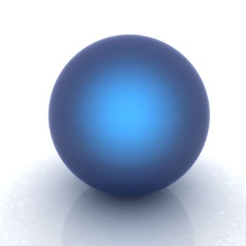 Blue metallic sphere