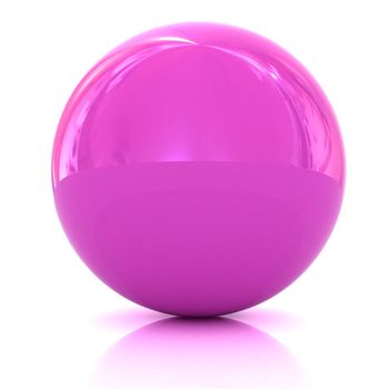 Glossy pink sphere