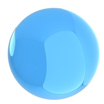 Glossy blue sphere