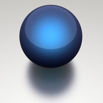 Blue metallic sphere