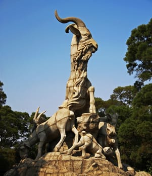 Five goats statue in Guangzhou city China