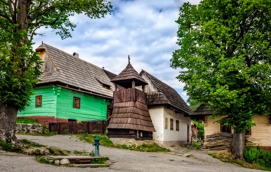 Vlkolinec traditional village in Slovakia, Eastern Europe