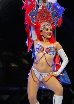 An entertainer performing on stage at a carnaval in Playa del Carmen, Mexico
08 Feb 2013
No model release
Editorial only