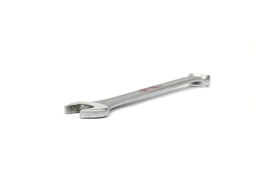 isolated white bac kground  Stainless Steel Wrench close up