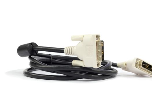 isolated white background  Cable for VGA video out
