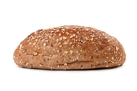 whole wheat bread isolated on white background