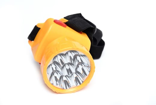 led flashlight isolated on white background