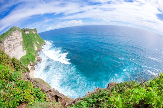 View of Pura Uluwatu temple in Bali island, Indonesia
