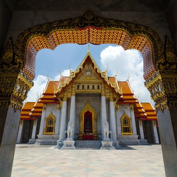 Wat Benjamabophit-The Marble Temple, a buddhist temple in Bangkok, Thailand 