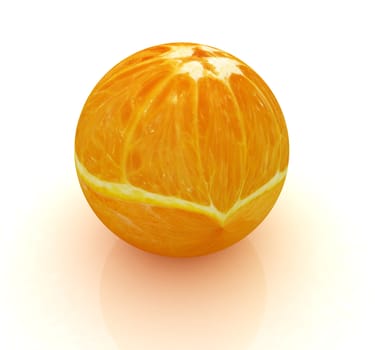 orange fruit on white background