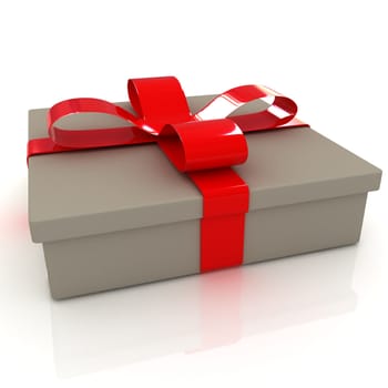 Gifts with ribbon on a white background 