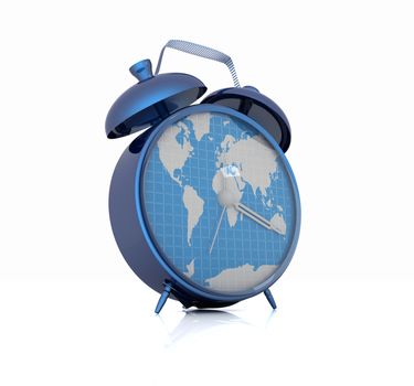 Clock of world map