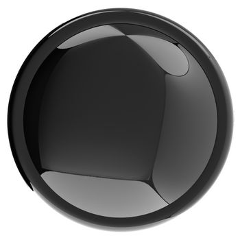 Glossy black button