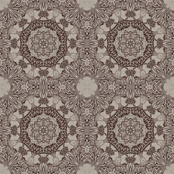 Seamless artistic background, abstract graphic pattern on vintage linen canvas