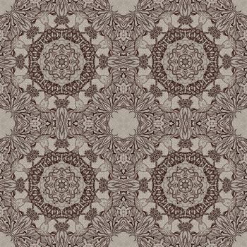 Seamless artistic background, abstract graphic pattern on vintage linen canvas