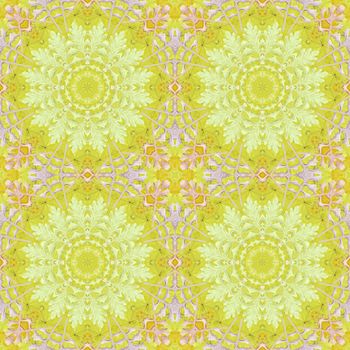 Artistic background, abstract seamless floral pattern with colorful leaves of plants