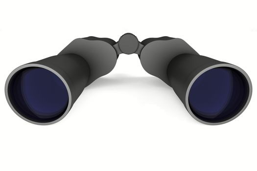 binocular on white background. Isolated 3d image