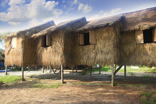 Tropical bungalow on the beach. Cambodia bungalow for tourist