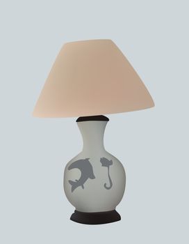 Vector illustration of desk lamp