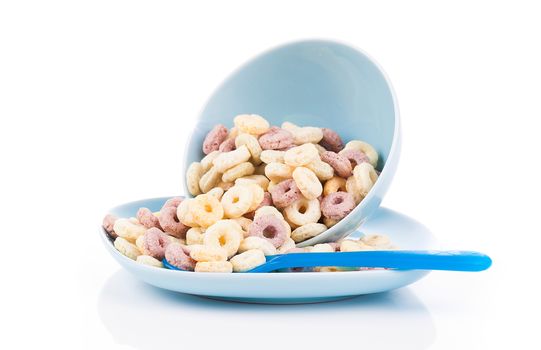 Delicious Cheerios Oat Cereal,  isolated on white background