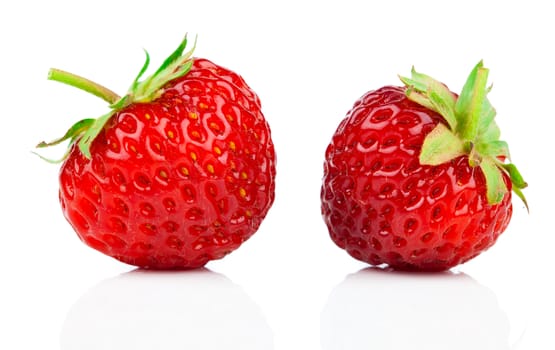 Strawberries isolated over white background