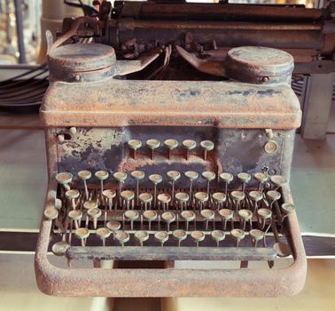 close up of old vintage typewriter