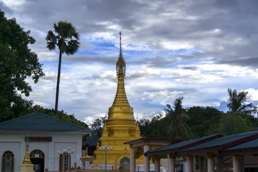 Buddhist Temple by Day in Mandalay, Myanmar.