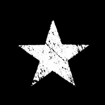 white grunge star over black background computer generated