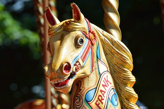 Wooden fairground horse