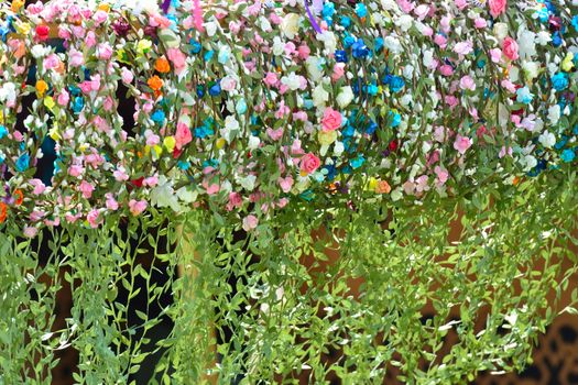 Close up of floral headdresses