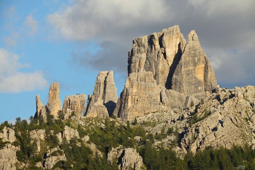 Cinque Torri, rock formation in the Dolomites