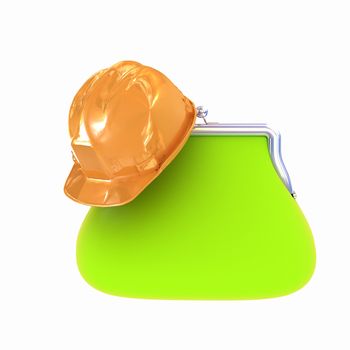 hard hat on purse