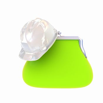 hard hat on purse