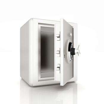 Security metal safe with empty space inside 