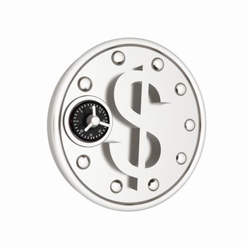 safe in the form of dollar coin icon