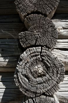 texture of old wood wall in a village house