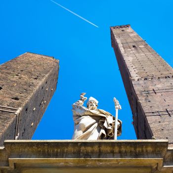 Asinelli Tower, one of the main sights in Bologna, Italy.