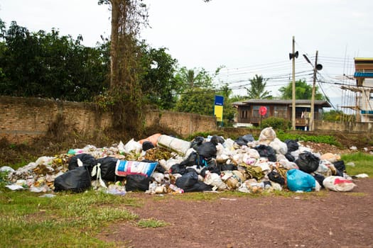 Garbage in landfill