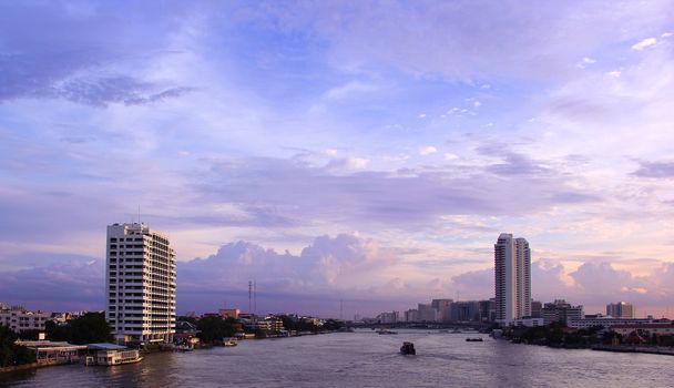 River chao praya in Bangkok city, Thailand