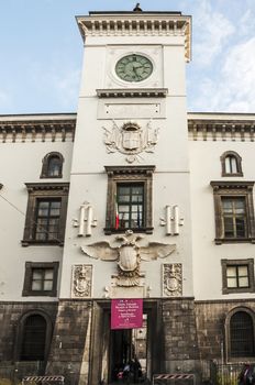 facade of the old Castle Capuano in Naples, Italy