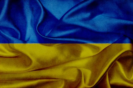 Ukraine grunge waving flag