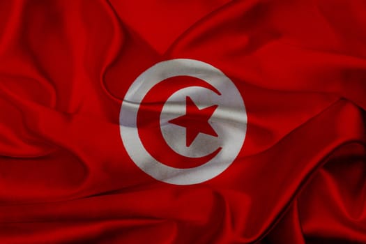 Tunisia grunge waving flag