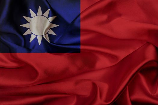 Taiwan grunge waving flag