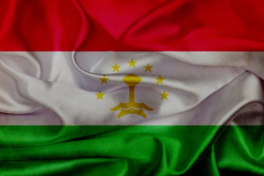 Tajikistan grunge waving flag