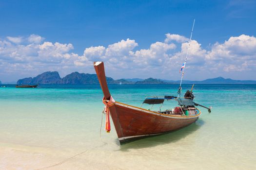 Boat on the sea in Southern of Thailand